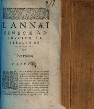 Annaei Senecae tum rhetoris tum philosophi opera omnia, Tomvs Secvndvs. L. Annæi Senecæ Philosophi Operum