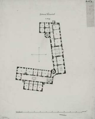 Wermsdorf, Altes Schloss, Grundriss, 19. Jh.