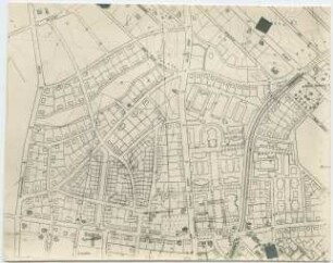 Revisions- und Ergänzungsplan zur Bebauung von Dahlem, Berlin-Zehlendorf Gebiet zwischen U-Bahnhof Dahlem-Dorf und Clayallee: Grund- und Lageplan