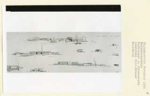 Musikhochschule, Berlin-Grunewald (Diplomarbeit bei Willy Kreuer): Konzertsaal, Mensa, Verwaltung, Pavillon, Gymnastiksaal, Übräume, Ansichten von Osten, Norden, Süden, Westen und Schnitte 1:200