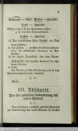 III. Abschnitt. Von der gänzlichen Ausarbeitung des neuen Mannes