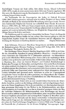 Schümann, Bodo :: Heinrich Matthias Sengelmann als Stifter und Anstifter der Behindertenarbeit, (Hamburger Theologische Studien, 22) : Münster u.a., LIT Verl., 2001