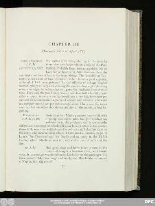 Chapter III December 1882 to April 1883
