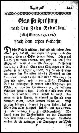 Gewissensprüfung nach den zehn Gebothen.