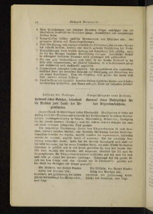 Entwurf eines Wahlgesetzes für das Abgeordnetenhaus. Von Richard Deinhardt
