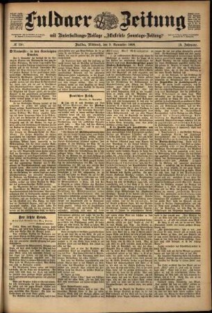 Ausgabe vom Mittwoch, den 09. November 1898.