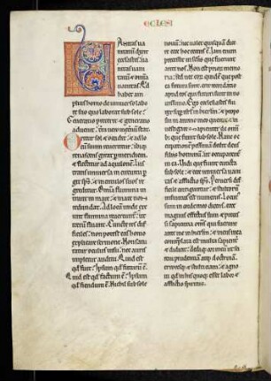 Zierinitiale: V(anitas vanitatum); Fleuronné-Initiale: O(ritur)