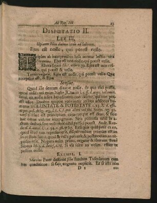 Disputatio II. Lex III. - V.