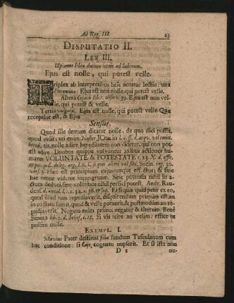 Disputatio II. Lex III. - V.