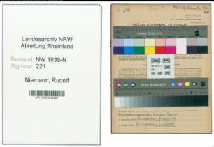 Entnazifizierung Rudolf Niemann , geb. 18.10.1891 (Beamter)