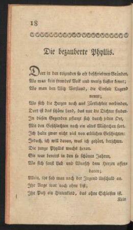 Die bezauberte Phyllis.