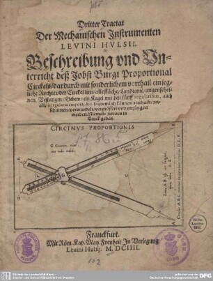 3: Beschreibung und Unterricht deß Jobst Burgi Proportional Circkels ...