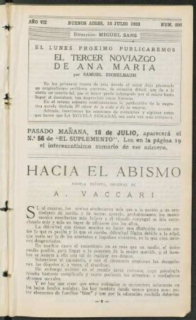 1923007296: Hacia el abismo : novela inédita