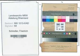 Entnazifizierung Friedrich Schindler , geb. 27.06.1891 (Stadtinspektor)