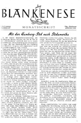 Nummer 6/7 : Juni/Juli 1952
