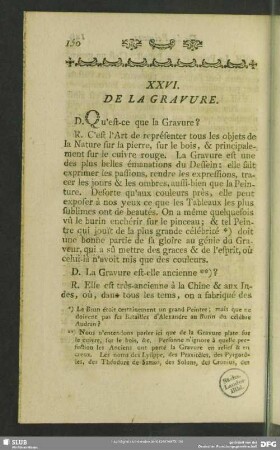 XXVI. De La Gravure