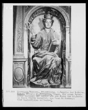 Altar, ursprünglich Nebenaltar, rechte Seite: Heilige Katharina