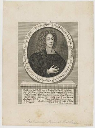 Bildnis des Heinricus Balthasar Seelmann
