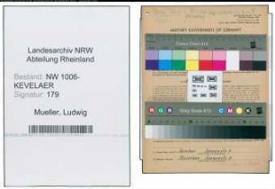 Entnazifizierung Ludwig Mueller , geb. 09.02.1899 (Giesser)