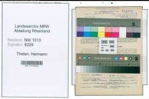 Entnazifizierung Hermann Thelen , geb. 26.08.1910 (Betriebsmeister)