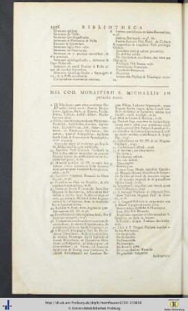 Bibliotheca Montis S. Michaelis - Bibliothecae Variae - Bibliotheca Cathedralis Lexoviensis - Bibliotheca Ebroicensis - Bibliotheca Claraevallensis - Bibliotheca S. Victoris Parisiensis - Bibliotheca Cathedralis Metensis - Bibliotheca Ex Ms. Senoniensi - Bibliotheca Taurinensis - Bibliotheca RR. Patrum Oratorii, Paris - Bibliotheca Monasterii S. Petri Corbeiensis.