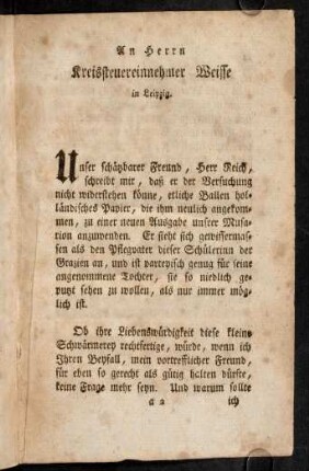 I-XIV, An Herrn Kreissteuereinnehmer...