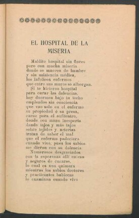 El hospital de la miseria
