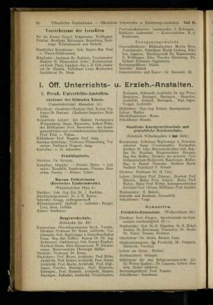 Öff. Unterrichts- u. Erzieh.-Anstalten