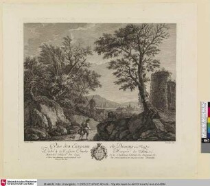 Vue des Environs de Douay, en Flandre; [Landschaft mit Mühle und Ruine]