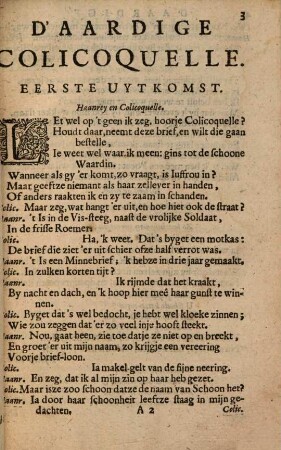 D' Aardige Colicoquelle : Kluchtspel ; Op de Reegel, Een die liegt, die wordt belogen. Die bedriegt, die wordt bedrogen ; Gespeelt op d'Amsterdamsche Schouwburg