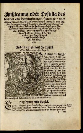 Auszlegung oder Postilla des heiligen und Gotsverstendigen Zmaragdi/ ...