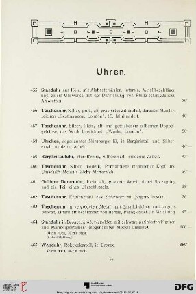 Uhren (Nr. 455-472)