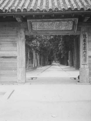 Zuigan-ji. Eingangstor : Blick in die Zedernallee des Sandō
