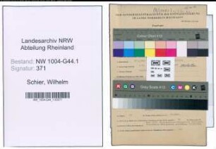 Entnazifizierung Wilhelm Schier , geb. 27.06.1906 (Angestellter)