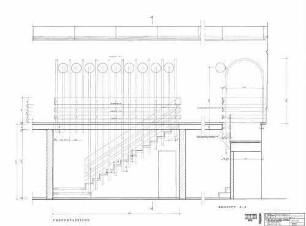 Stuttgart-Bad Cannstatt: Bahnhofsgaststätte - Treppe zum WC Empfangsgeb. Treppe