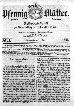 No. 25, Sonnabend, den 16. Juni