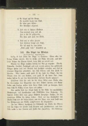 141. Die Vögel im Winter.