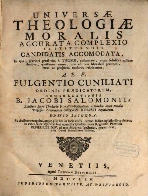 Universae Theologiae moralis Complexio