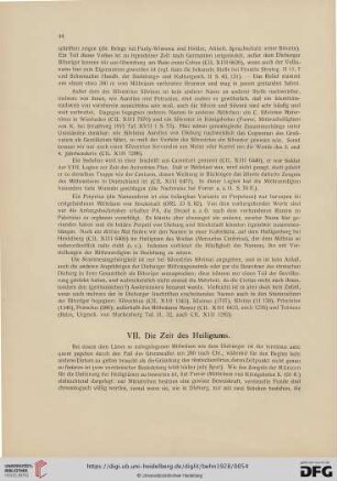 VII. Die Zeit des Heiligtums