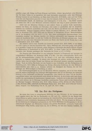 VII. Die Zeit des Heiligtums