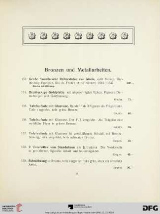 Bronzen und Metallarbeiten (Nr. 153-185)