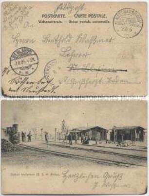 Die Bahnstation Wellwitsch, Deutsch-Südwestafrika
