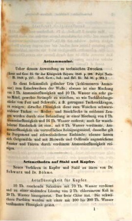 Die chemisch-technischen Mitteilungen der neuesten Zeit. 2. 1848/50