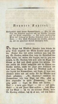 Neuntes Kapitel. Verlegenheit eines treuen Kammerdieners...