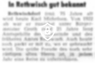 In Rethwisch gut bekannt