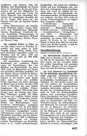 Die weibliche Polizei in Polen [Kriegsbeschädigten- und Kriegshinterbliebenenfürsorge ]