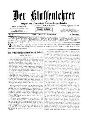 Uebt der Volksschullehrer eine Kunst oder ein Handwerk? : (Schluß)