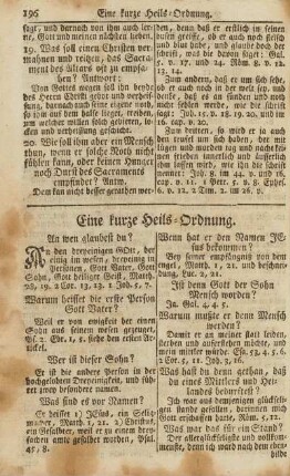 Eine kurze Heils-Ordnung