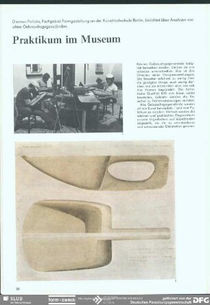 Praktikum im Museum : Designausbildung Grundlagen