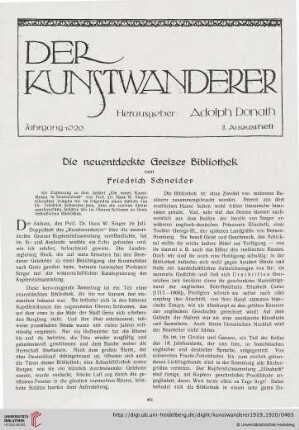 1: Die neuentdeckte Greizer Bibliothek